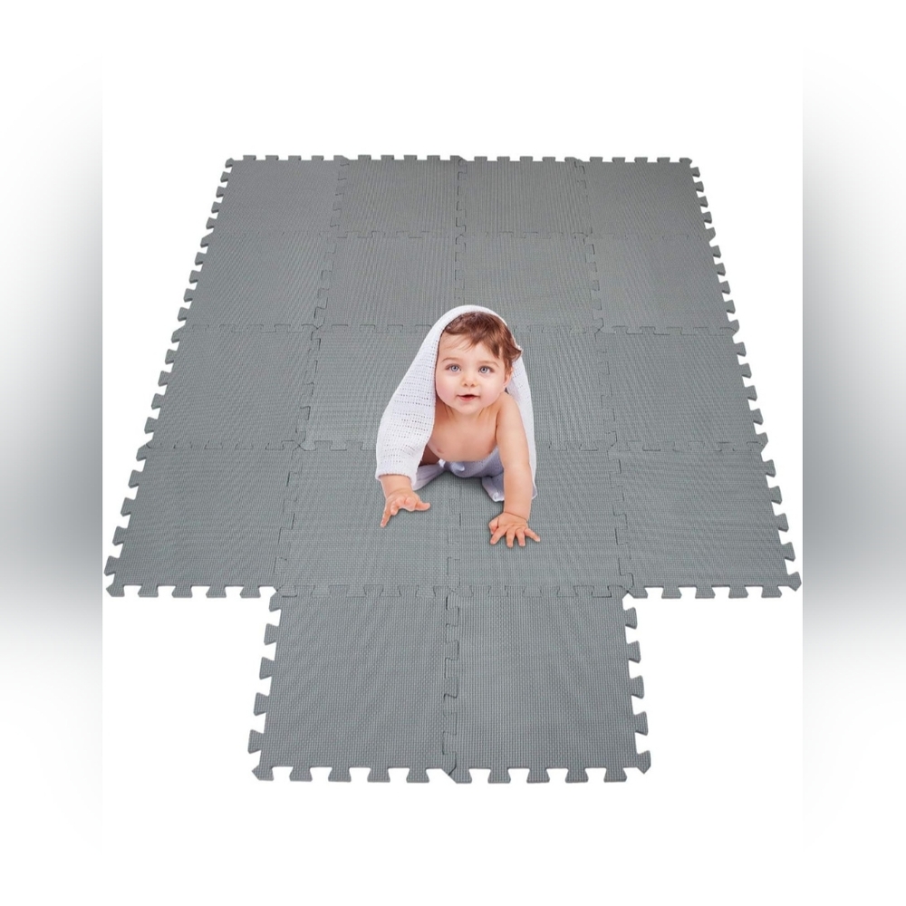 NEW Gray Foam Play Mat 18 Pieces 30x30cm Each Piece